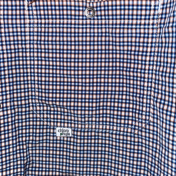 Chlorophylle shirt with snaps, in large, blue, yellow and white check pattern - Picture 2 of 5
